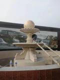 黄锈石石雕喷泉转球直径3米安装实例