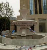 河北欧式石雕喷泉安装案例现场图片